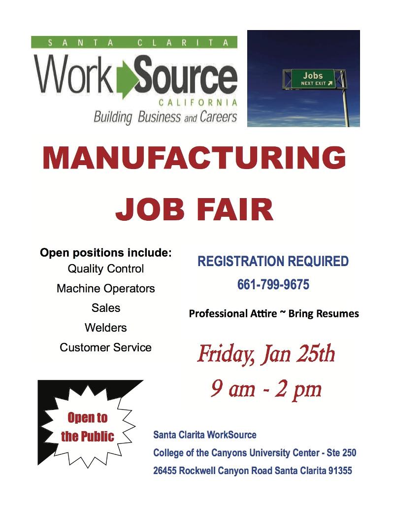 SC Worksource Manufacturing Job Fair