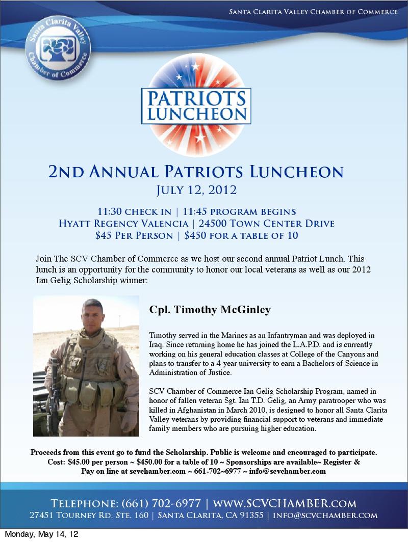 2012 Patriots Lunch 
