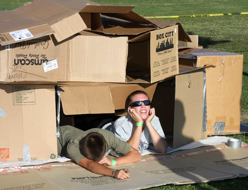 cardboard house homeless