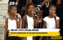 Schauble Girls of SCV Sing National Anthem for U.S. Presidents at MLK Remembrance