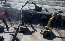 I-5 Burbank Bridge Demolition Videos, Saturday, 4-25-2020