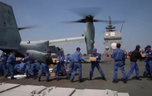 U.S. Marines Deliver Supplies for Japanese Earthquake Victims