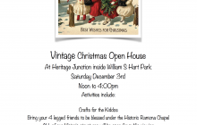 Dec. 3: SCV Historical Society to Host Christmas Open House