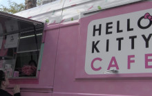Hello Kitty Cafe Truck Brings Out Hundreds of Fans