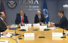 President Trump at the Federal Emergency Management Agency Headquarters