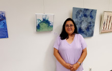 Finding Art: Caroline Chung Takeda ‘Fluid Art: Elements of Nature’ at Valencia Library