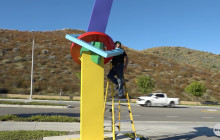 Ray Katz’s ‘Astral Projection Yellow’ Installed at Plum Canyon Park